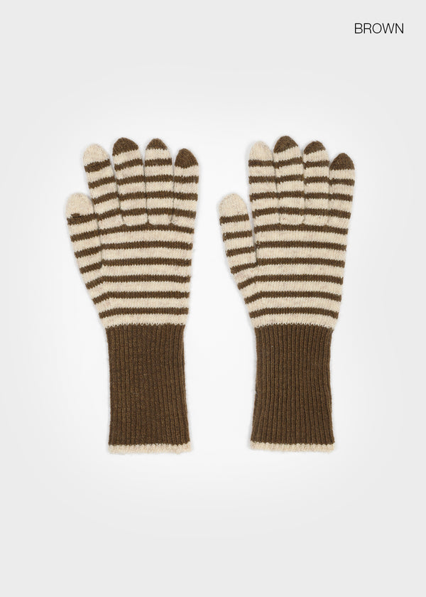 Calmit Stripe Wool Touch Gloves