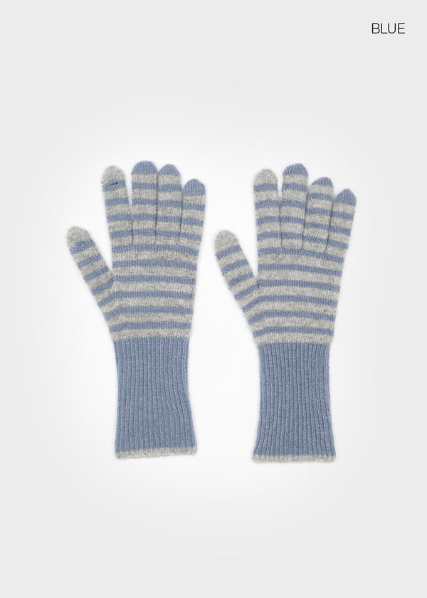 Calmit Stripe Wool Touch Gloves