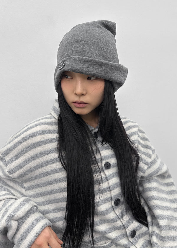 Hamilk Button Open Beanie