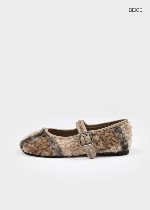 Ritken Check Dumble Merry-Jane Flat Shoes