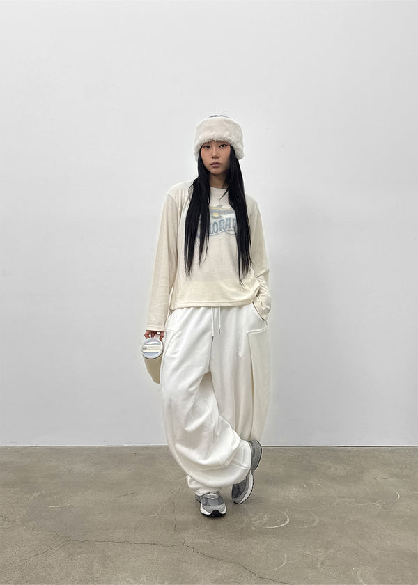 (UNISEX) Byak Pintuck Balloon Two-Way Banding Pants