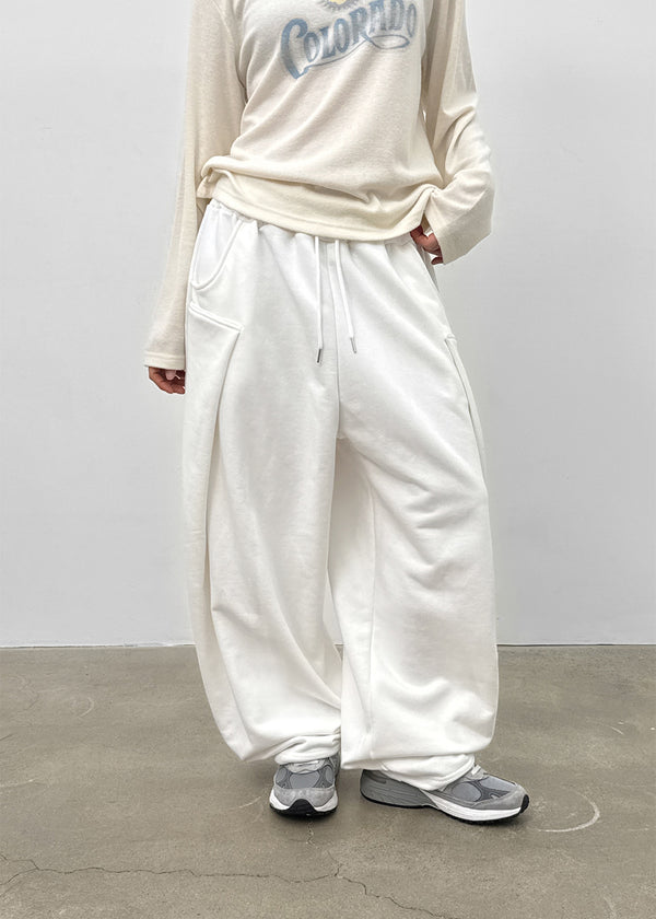 (UNISEX) Byak Pintuck Balloon Two-Way Banding Pants