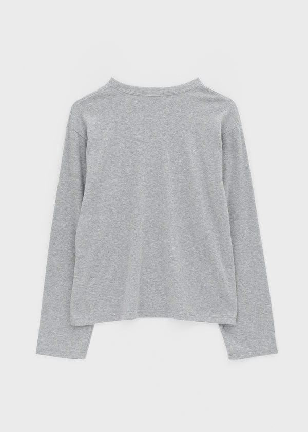 Pilaning Fleece Vintage Print Long-sleeved T-shirt