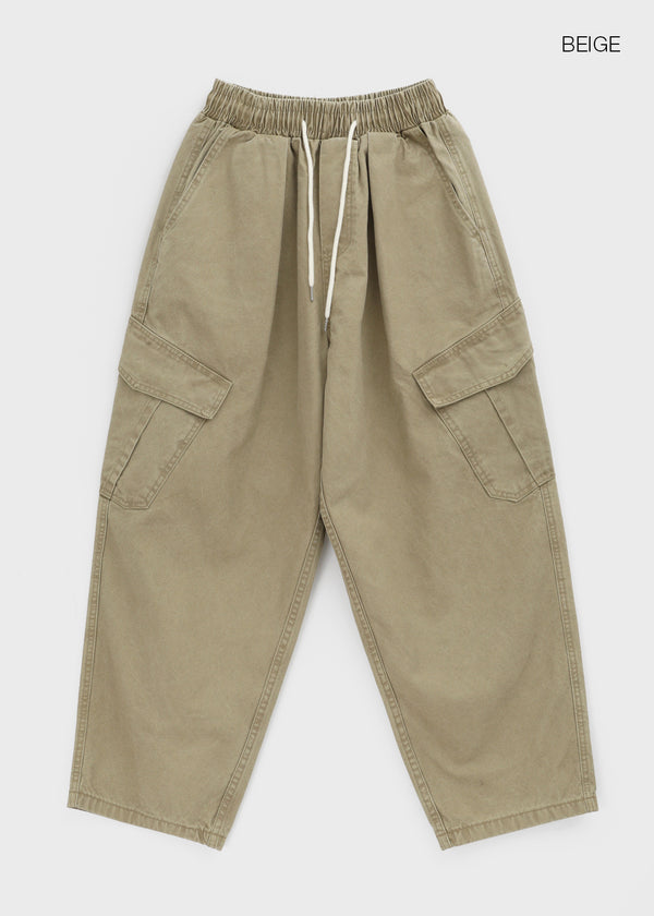 (UNISEX) Epsol Balloon Washing Cargo Banding Pants