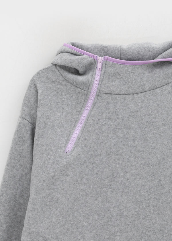 Bulpen High Neck Zipper Fleece Hoodie