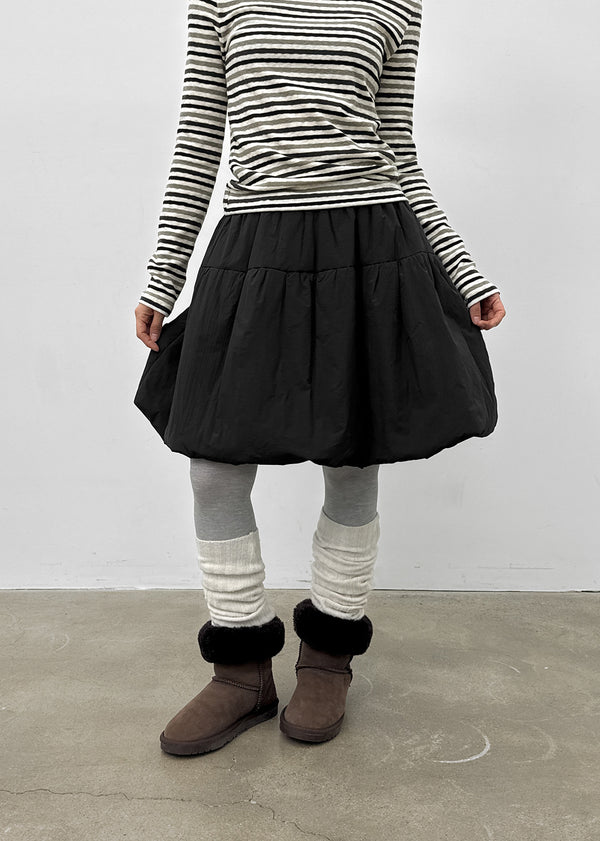 Loafa Padded Banding Midi Skirt