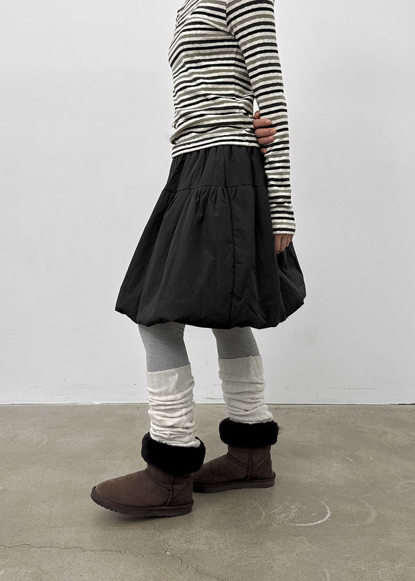 Loafa Padded Banding Midi Skirt