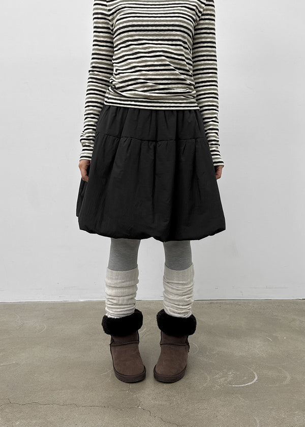 Loafa Padded Banding Midi Skirt