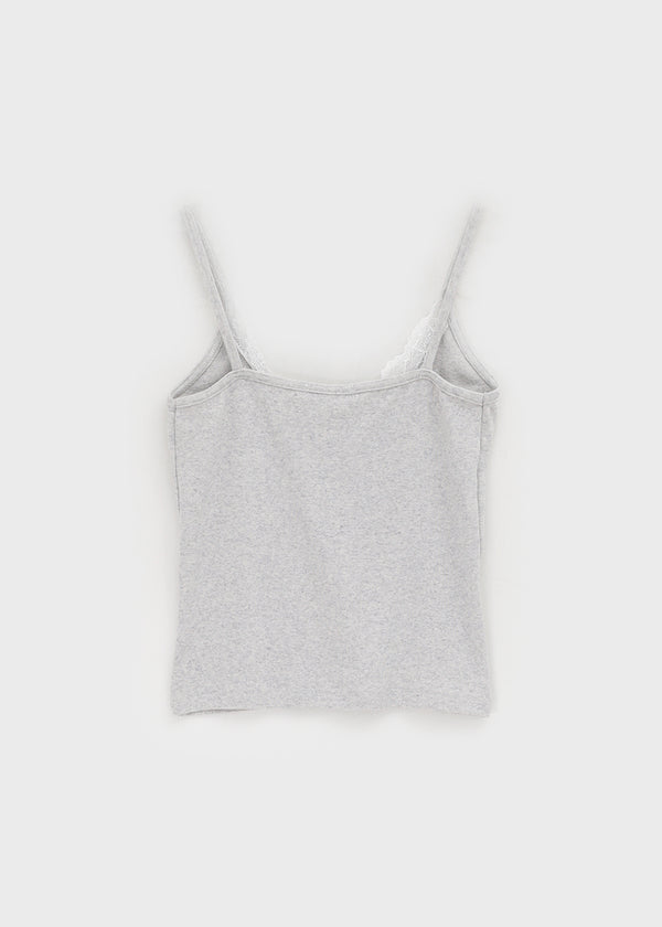 Derbet Deep V-neck Layered Lace Sleeveless