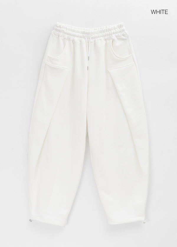 (UNISEX) Byak Pintuck Balloon Two-Way Banding Pants