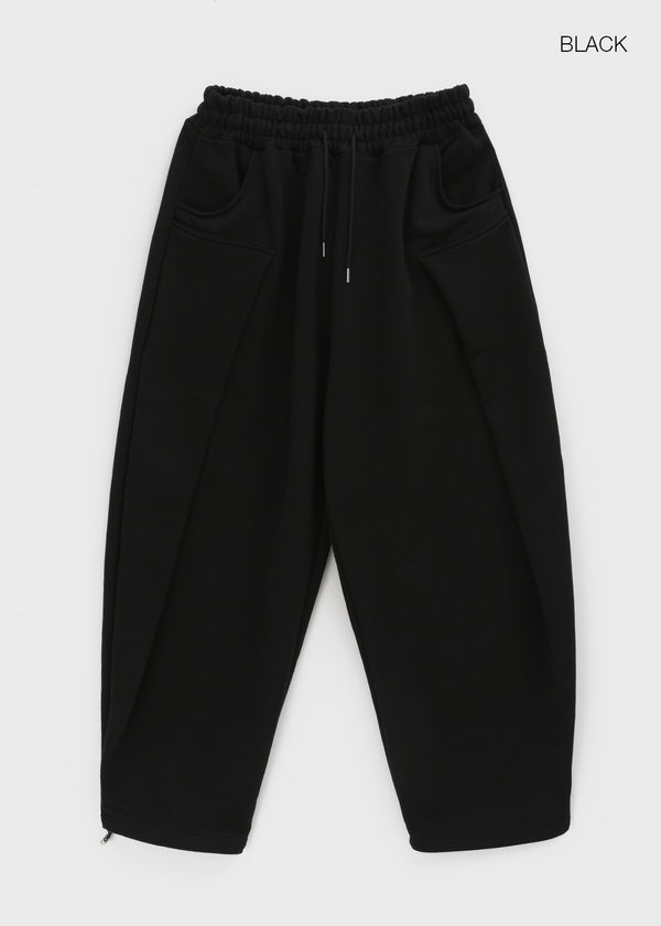 (UNISEX) Byak Pintuck Balloon Two-Way Banding Pants