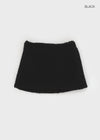 Mobern Back Banding Fur Miniskirt