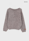 Kaeno Loose-fit Wool Henley Neck Knit