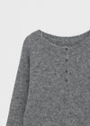 Kaeno Loose-fit Wool Henley Neck Knit