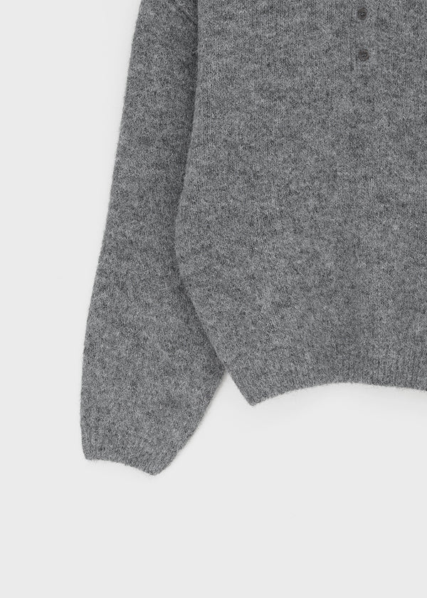 Kaeno Loose-fit Wool Henley Neck Knit