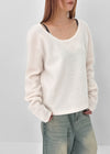Monchern Fleece U-neck Long-sleeved T-shirt