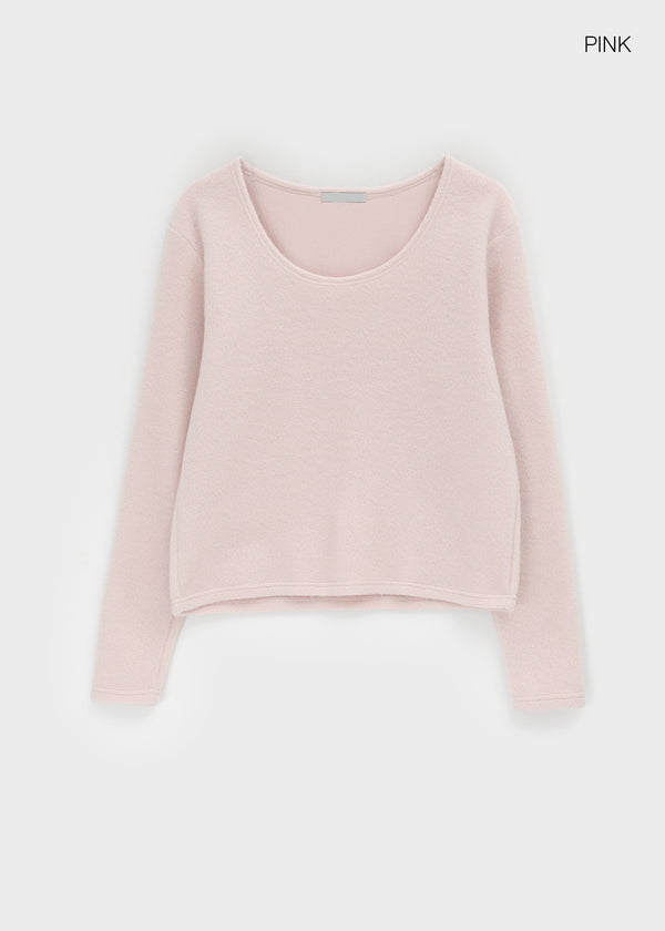 Monchern Fleece U-neck Long-sleeved T-shirt