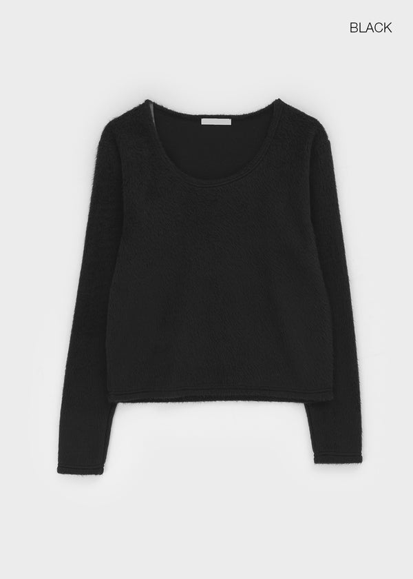 Monchern Fleece U-neck Long-sleeved T-shirt