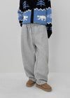(UNISEX) Penut Incision Fleece Balloon Two-way Pants