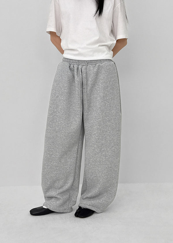 (UNISEX) Penut Incision Fleece Balloon Two-way Pants