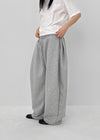 (UNISEX) Penut Incision Fleece Balloon Two-way Pants