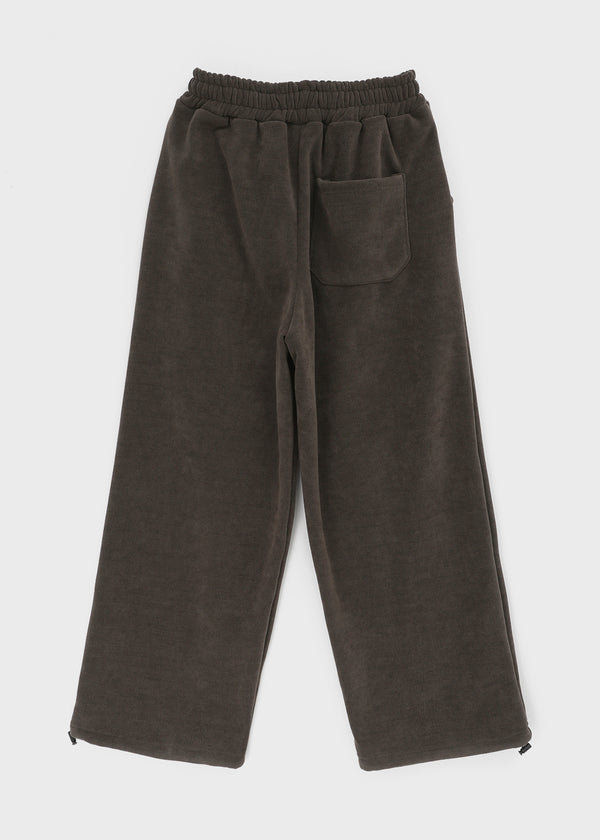 (UNISEX) Quilted Boa Fur Corduroy Wide Balloon Pants