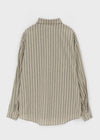 Tochi Peach Fleece Loose Fit Striped Shirt