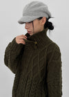 Angel Knit Newsboy Cap Angora 60%