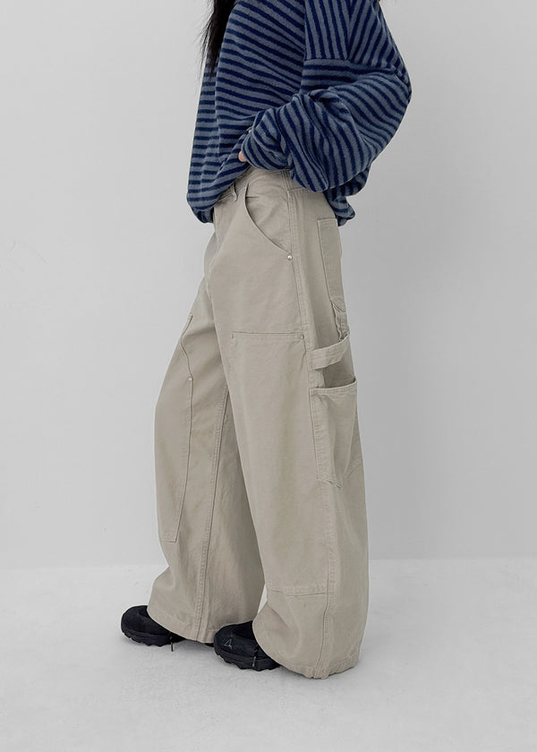 (UNISEX) Trankie Carpenter Balloon Wide Cotton Pants