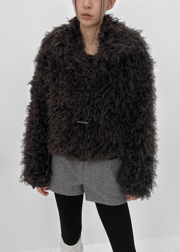 Yoshi High-neck Duffle Fur Jacket