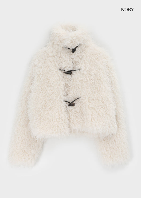 Yoshi High-neck Duffle Fur Jacket