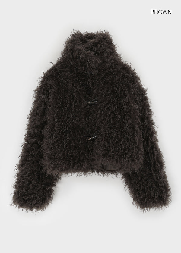 Yoshi High-neck Duffle Fur Jacket