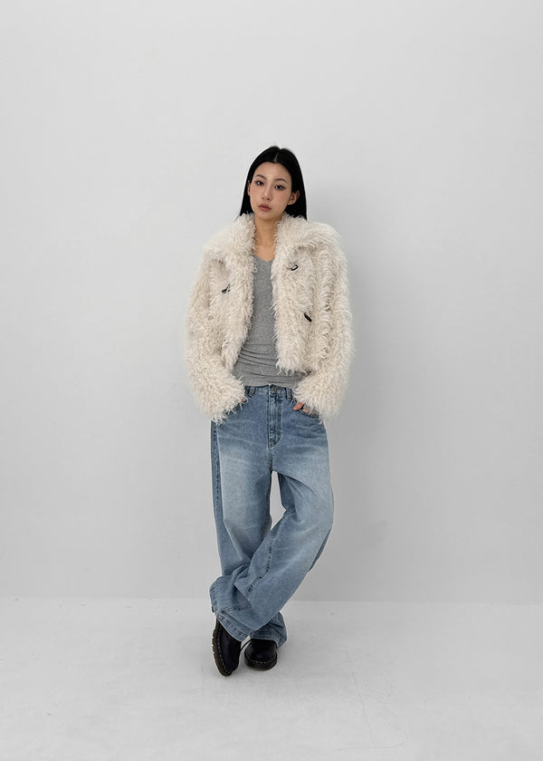 Yoshi High-neck Duffle Fur Jacket