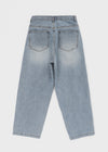 (UNISEX) Comeh Washed Wide Denim Pants