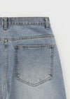 (UNISEX) Comeh Washed Wide Denim Pants