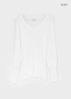 Shello V-neck Warmer Button Long-sleeved T-shirt
