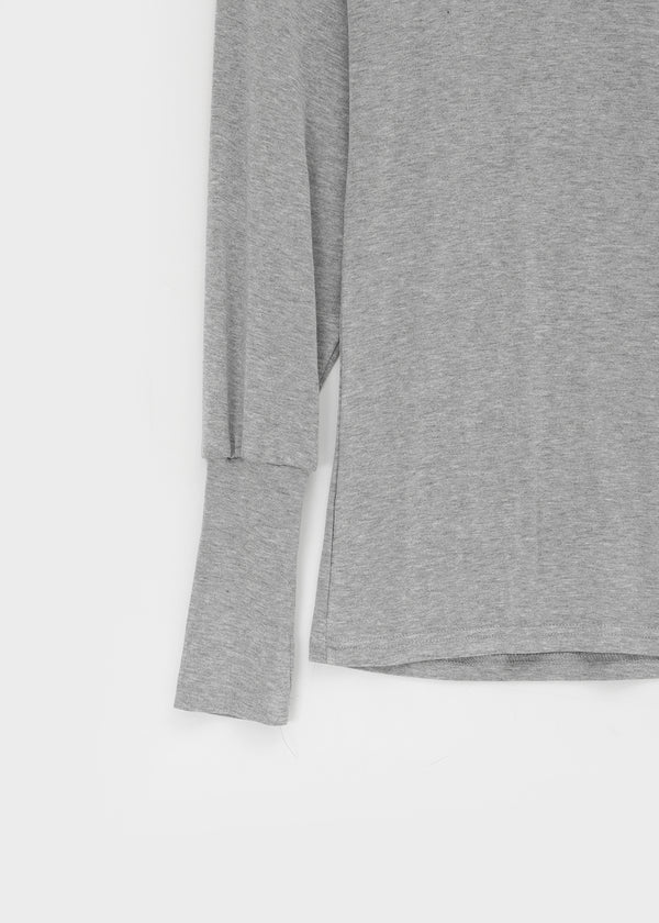 Shello V-neck Warmer Button Long-sleeved T-shirt