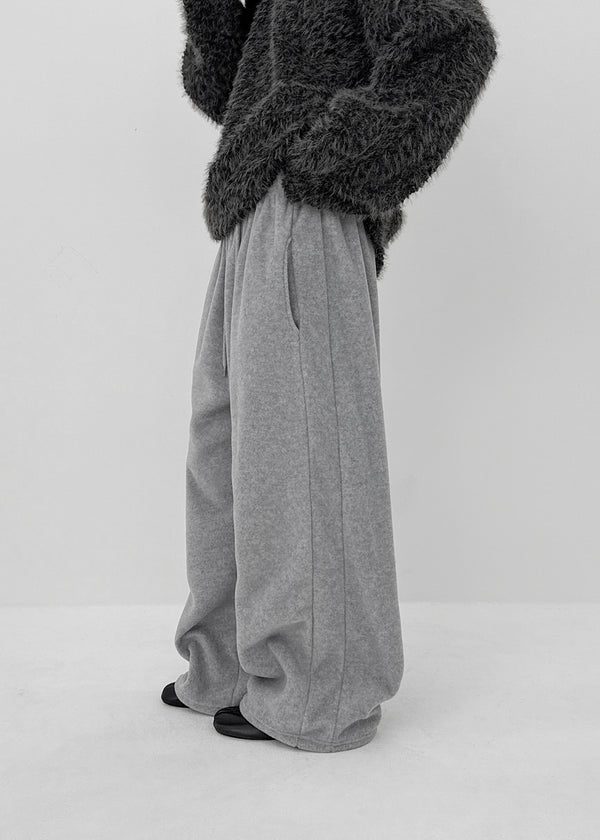 Melo Fleece Wide Two-way Pants (Set Available)