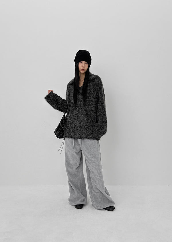 Melo Fleece Wide Two-way Pants (Set Available)