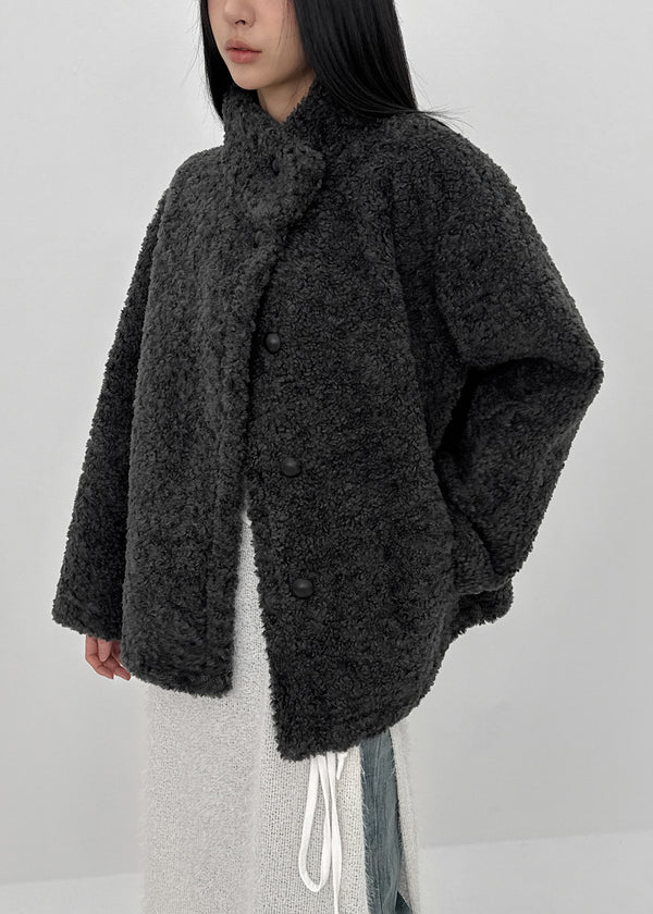 Air Wool High Neck Mustang Half Jacket