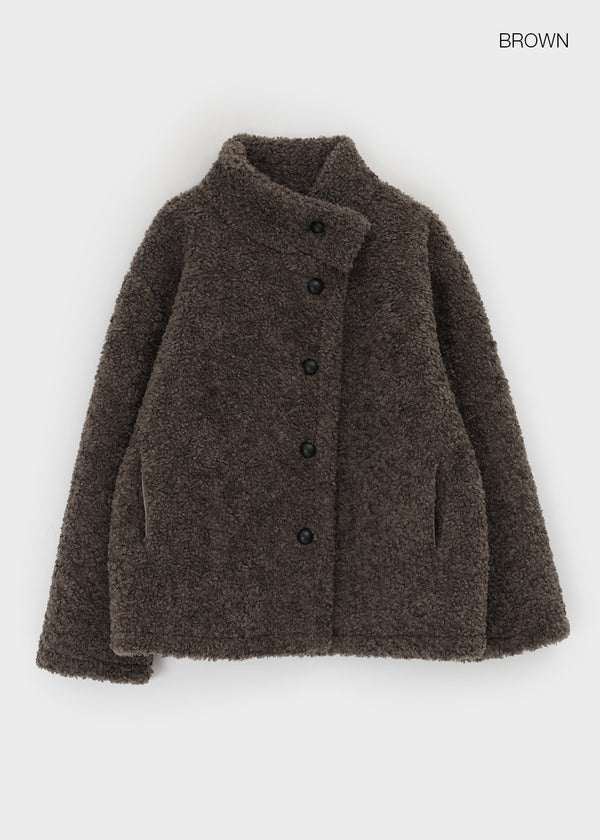 Air Wool High Neck Mustang Half Jacket