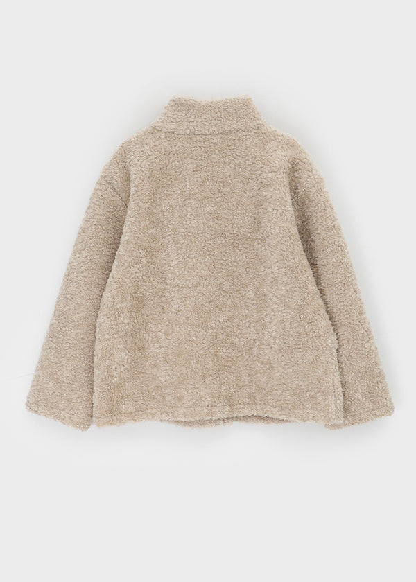 Air Wool High Neck Mustang Half Jacket