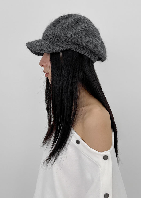 Angel Knit Newsboy Cap Angora 60%