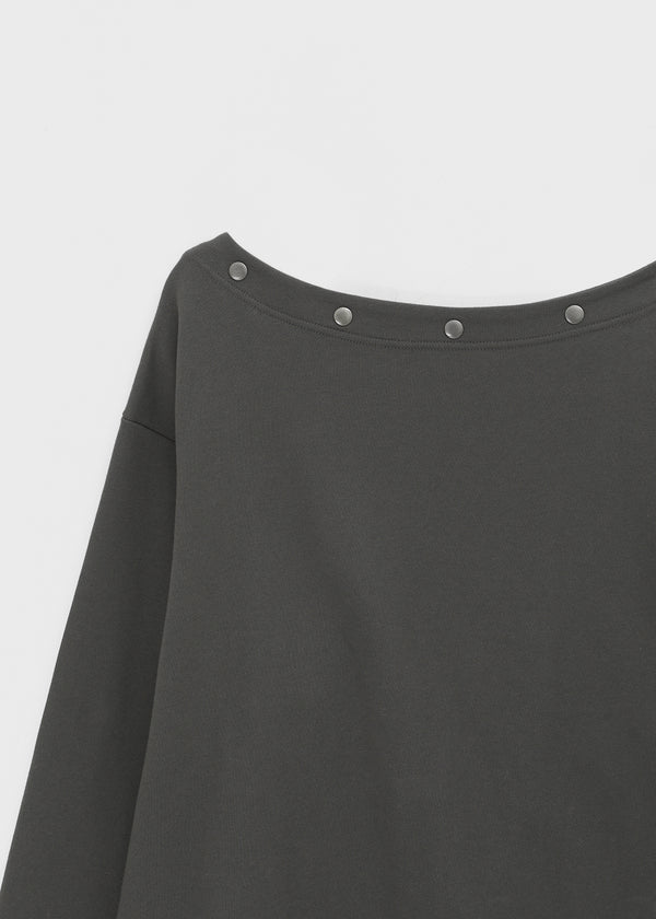 Herol Snap Button Off-shoulder Man-to-man