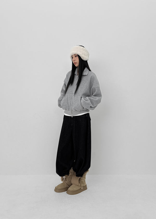 Melo Fleece High Neck Zip-up (Set Available)