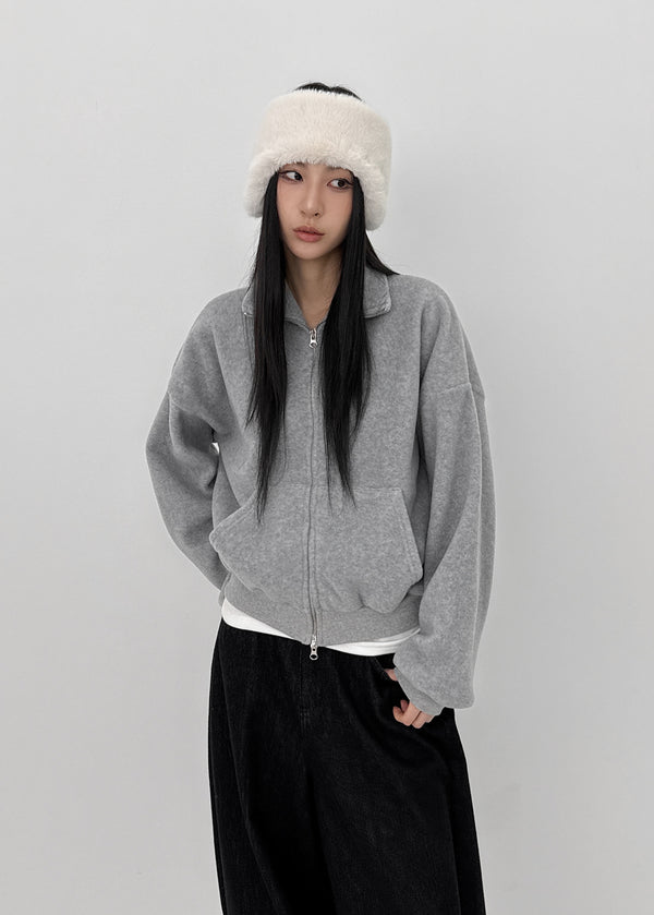 Melo Fleece High Neck Zip-up (Set Available)