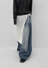 Hote Strap Wool Knit Layered Skirt