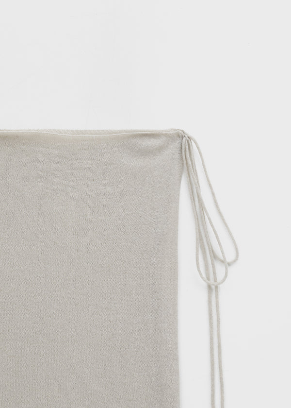 Hote Strap Wool Knit Layered Skirt