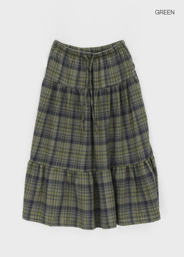 Aor Check Cancan Long Skirt