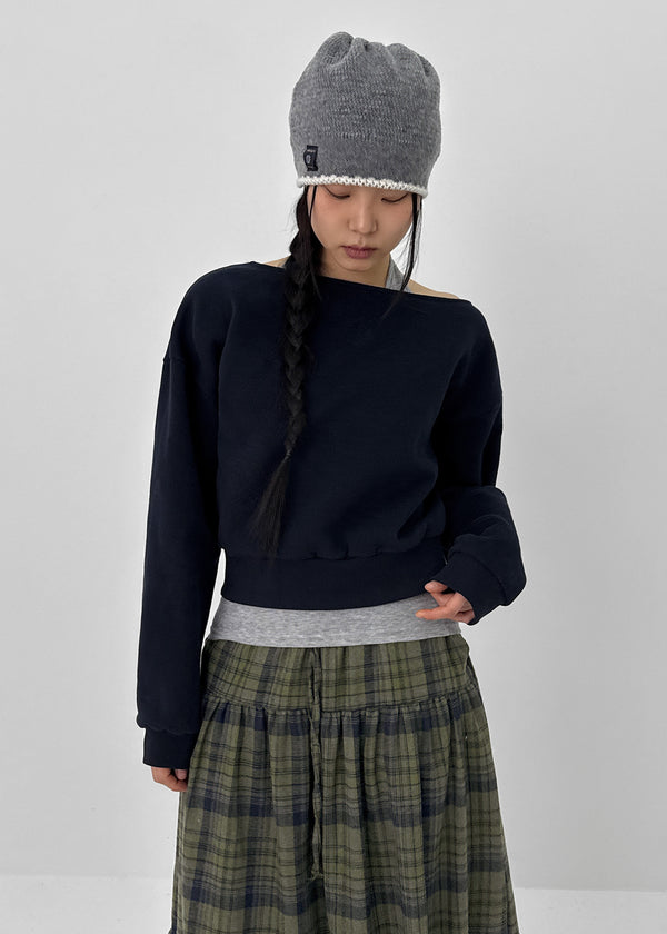 Leb Double-sided Fleece Boatneck Man-to-man